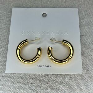 Ornapedia 18K Gold Plated Hoop Earrings - NWT